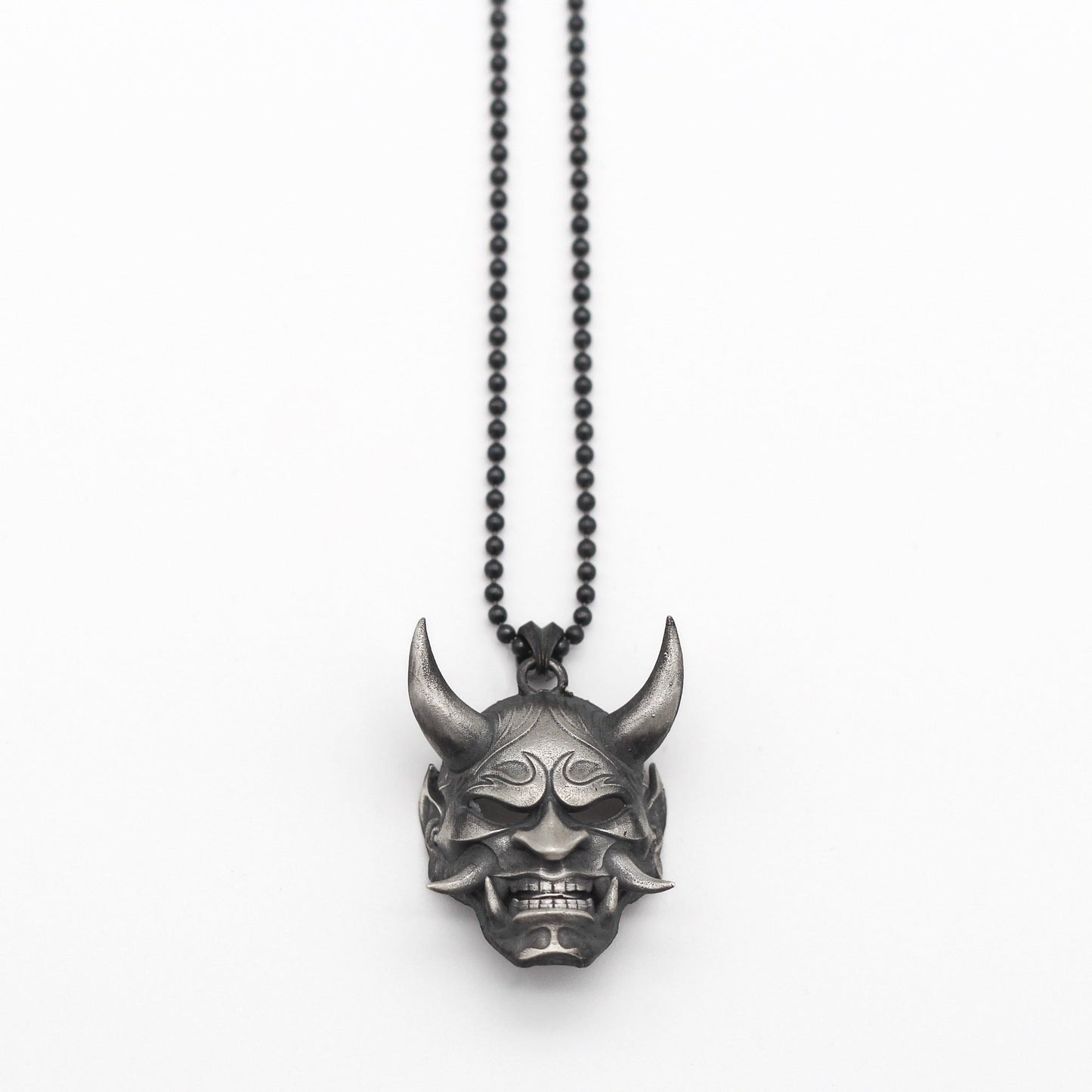 Silver Demon Necklace, Rustic Demon Jewelry