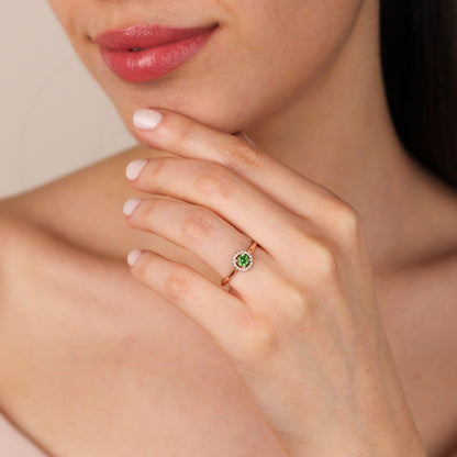 DAPHNE 14K Gold Emerald Ring