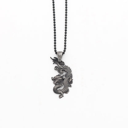 Silver Detailed Dragon Pendant