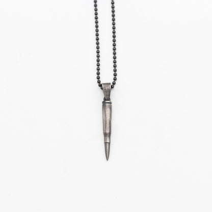 Silver Bullet Pendant, Sterling Silver Bullet Necklace For Men