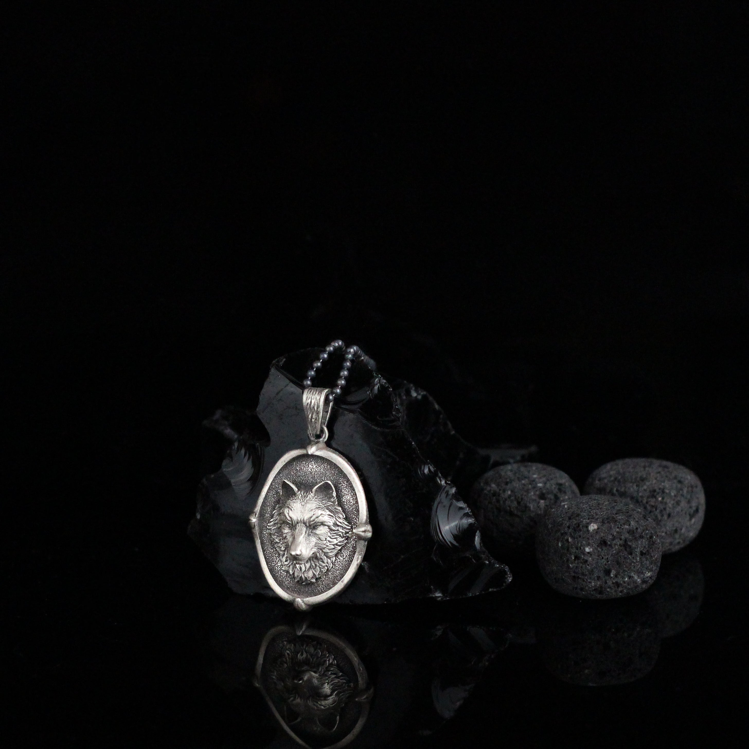 Sterling Silver Wolf Necklace
