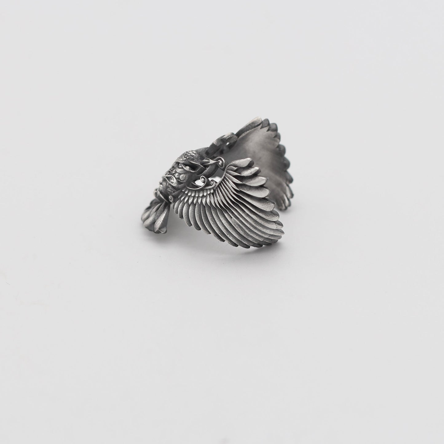 Owl Handmade Sterling Silver Men Ring, Wild Animal Ring For Men, Owl Ring