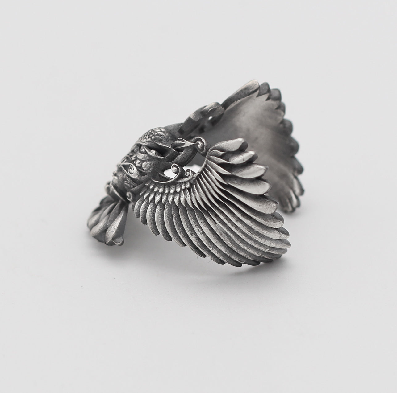 Owl Handmade Sterling Silver Men Ring, Wild Animal Ring For Men, Owl Ring