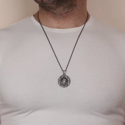 925K Sterling Silver Jesus Necklace, Christian Men Necklace