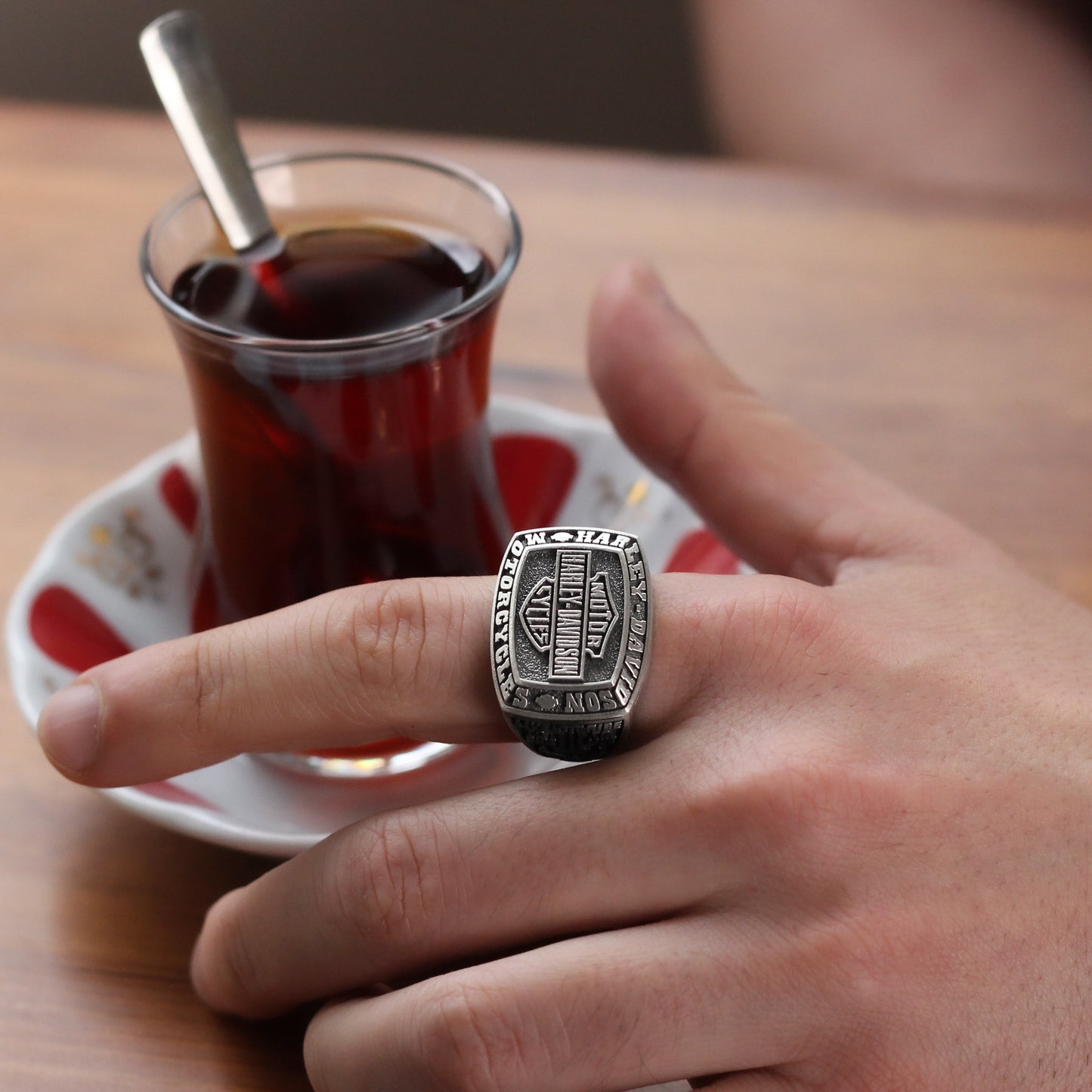 Harley Davidson Handmade Sterling Silver Men Ring