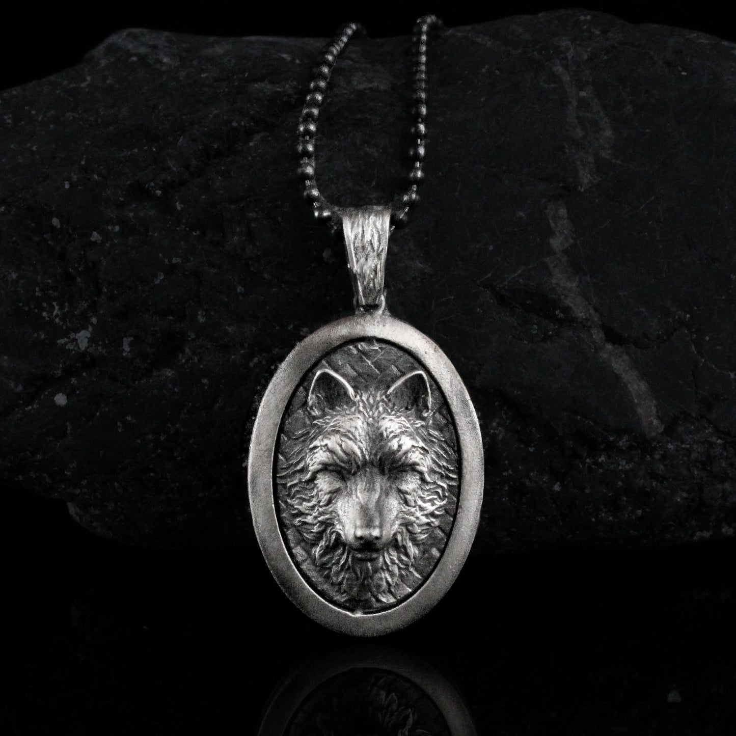 Sterling Silver Wolf Necklace