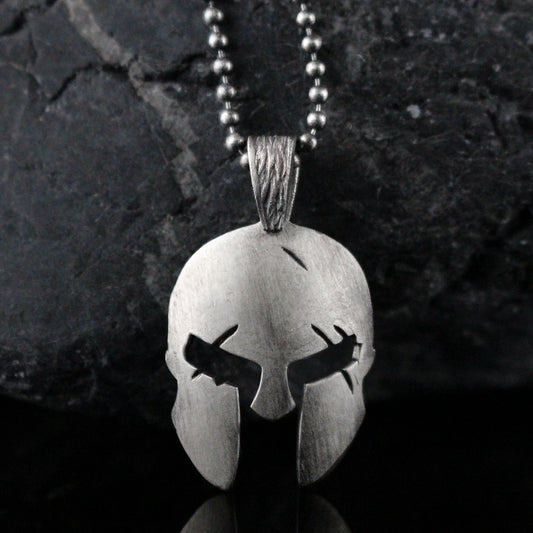 Sterling Helmet Necklace