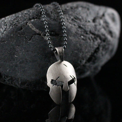 Sterling Helmet Necklace