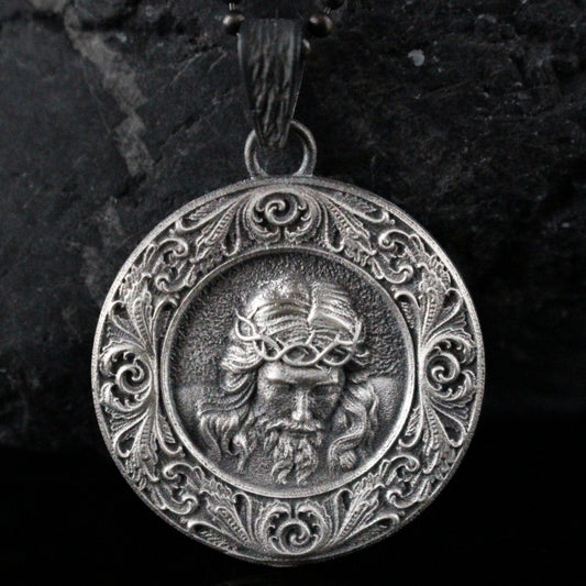 Sterling Jesus Necklace