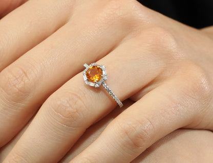 KAIA 14K Gold Citrine Promise Ring