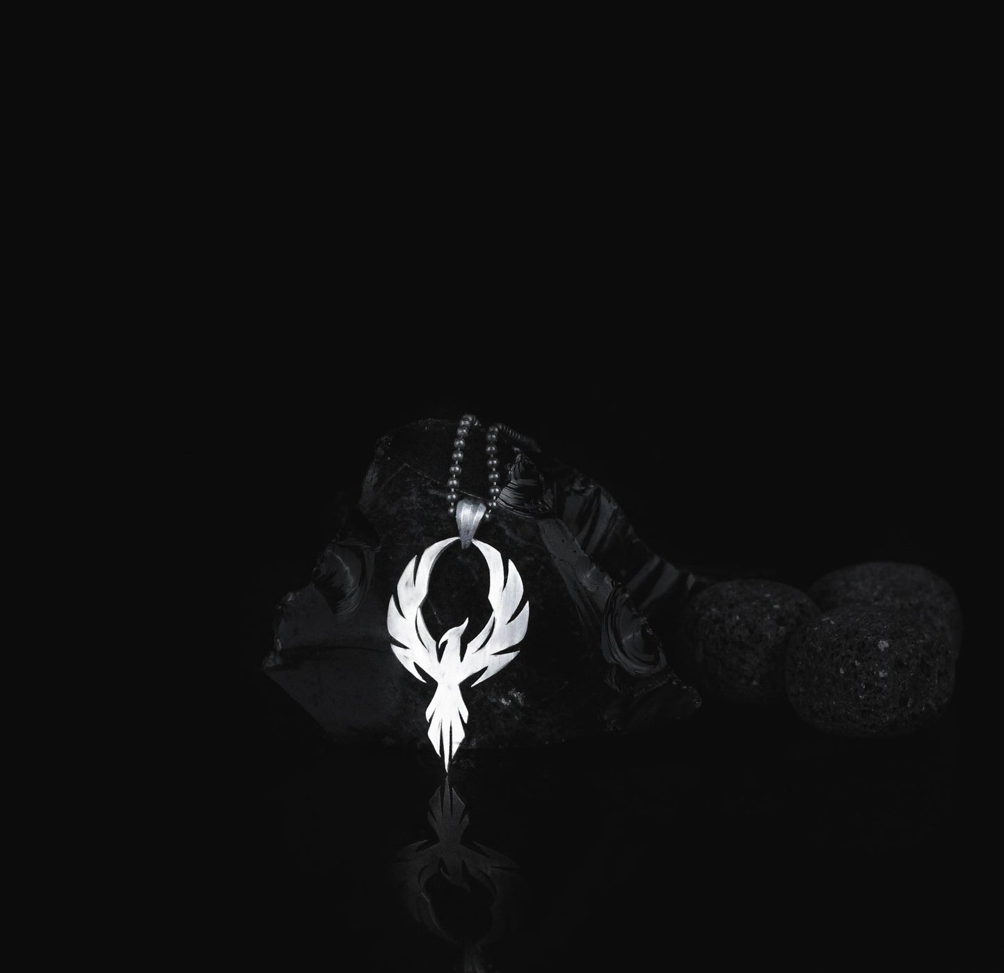 Solid Silver Phoenix Necklace, Handmade Phoenix Necklace