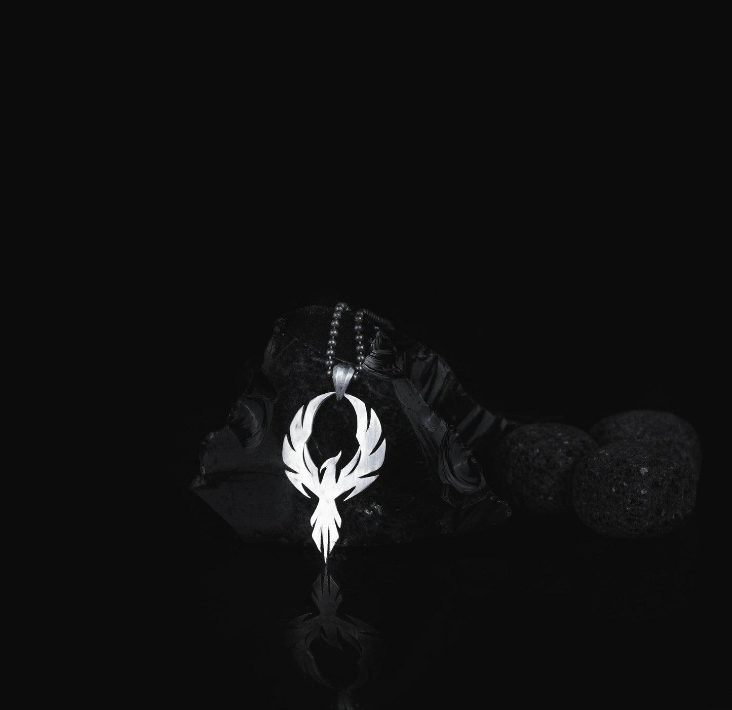 Solid Silver Phoenix Necklace, Handmade Phoenix Necklace