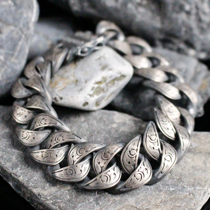 Sterling Silver Chain Bracelet, Mens Chain Bracelet