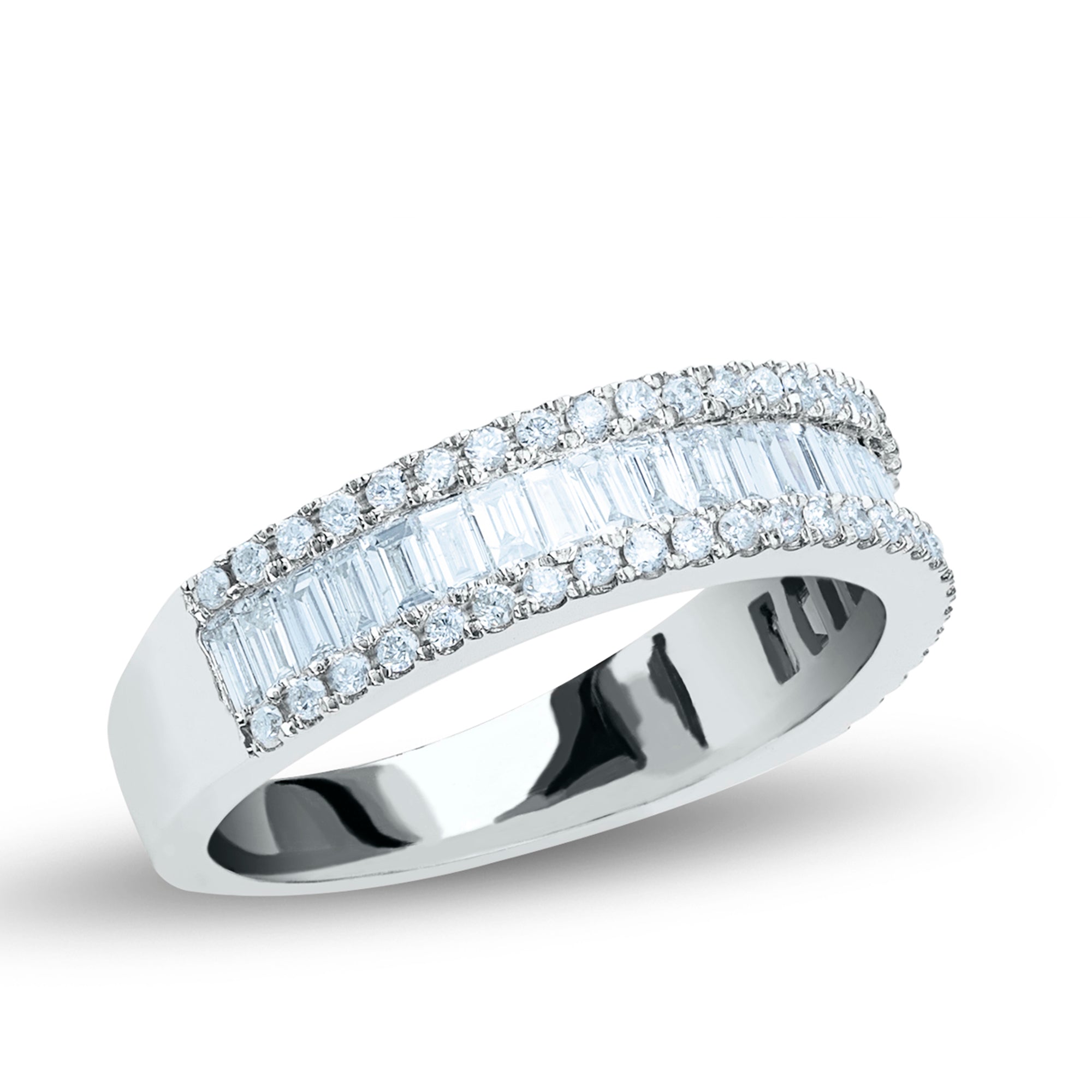 NORA Elegant Diamond Eternity Band | 8K & 14K Solid Gold Luxury Wedding Band For Her