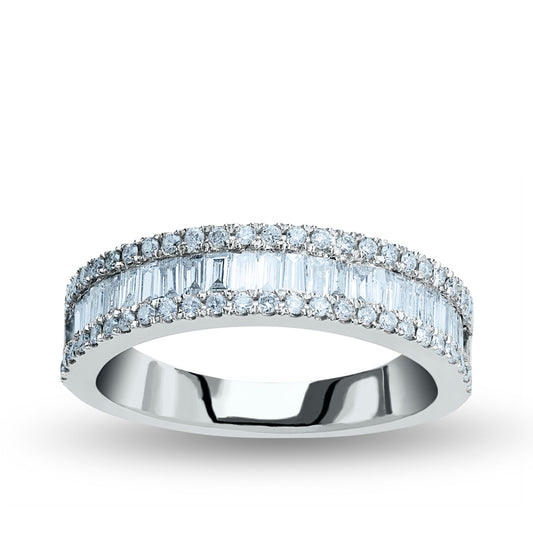 NORA Elegant Diamond Eternity Band | 8K & 14K Solid Gold Luxury Wedding Band For Her